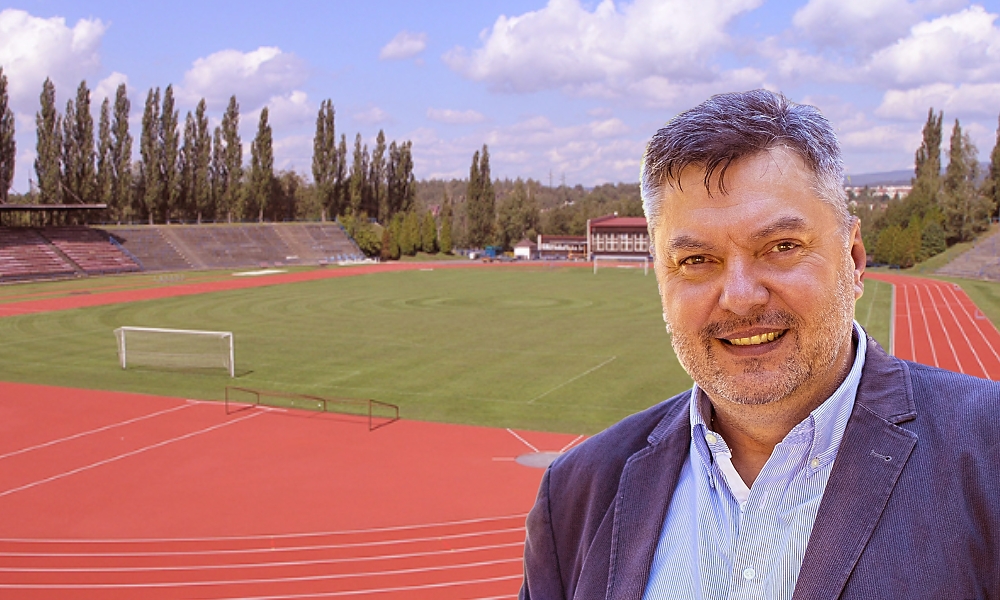 Slavnostní otevření nového atletického stadionu v Karlových Varech